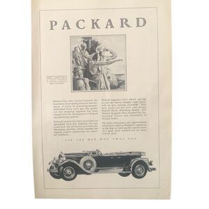 Vintage 1929 Packard Western Empire Ad Advertisment